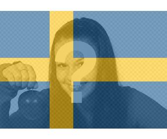 effetto foto della bandiera svedese per tua foto