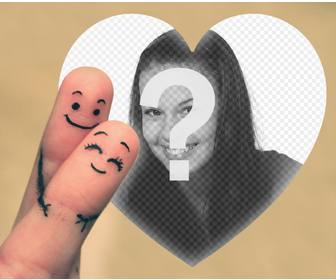 amore effetto foto di caricare foto allinterno di un cuore