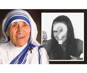 effetto foto di madre teresa di calcutta caricare tua foto