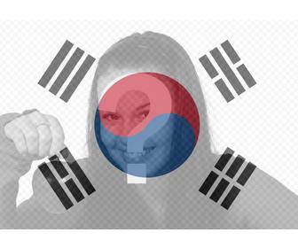 filtro di bandiera della corea sud foto