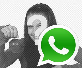 l039adesivo il logo whatsapp da apporre sulle tue foto