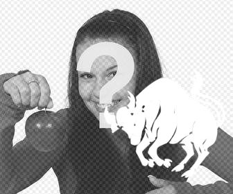 cover adesiva personalizzata per le vostre foto segno zodiacale toro