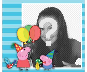 effetto peppa pig e george celebrare caricare foto