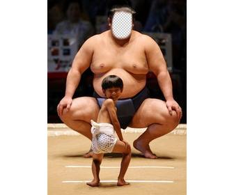 divertente effetto on-line per mettere vostra faccia in un lottatore di sumo