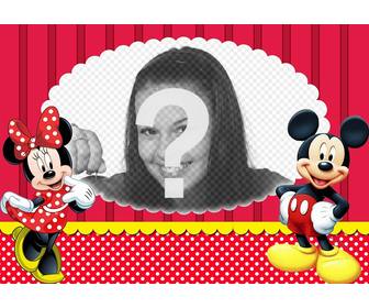 effetto foto topolino e minnie per caricare vostra foto preferita