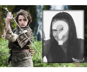 effetto photo per gli ammiratori di arya stark