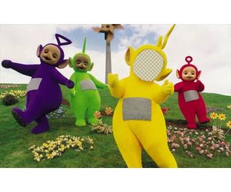 fotomontaggio dei teletubbies per modificare e mettere effetto fun tuo volto