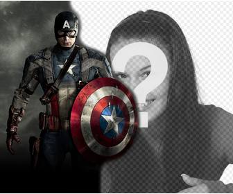 carica tua foto leroe capitan america e gratuitamente