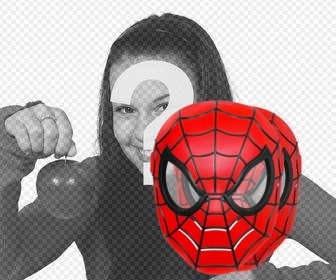 indossare maschera di spiderman questo effetto fotografico online