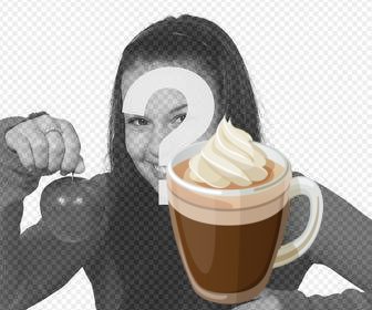 tazza di caffe per incollare le vostre foto come un adesivo carica tua foto