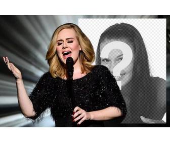 effetto foto modificabile adele canta per caricare tua foto