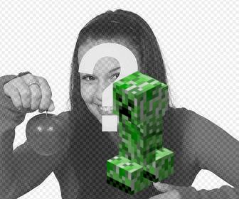 adesivo creeper da minecraft per le tue foto