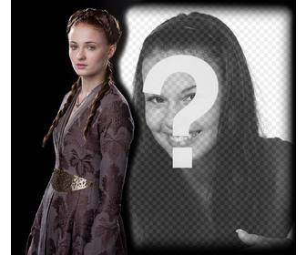 effetto foto modificabile di mettere tua foto accanto sansa stark