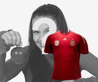 effetto foto maglia della selezione spagna per le foto