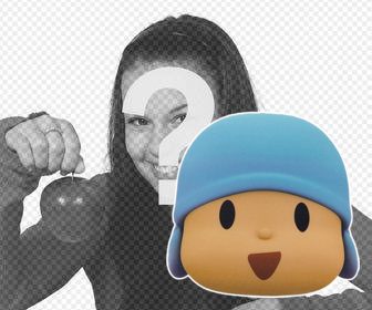 sticker di pocoyo faccia da aggiungere in qualsiasi punto le tue foto