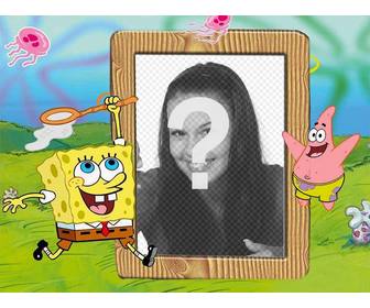 carica le tue foto per questa cornice personalizzabile spongebob e patrick