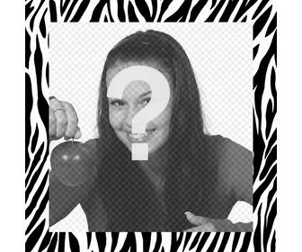 cornice modificabile il disegno della zebra per decorare le tue foto