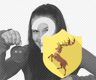 effetto foto di aggiungere scudo di baratheon casa sulla vostra foto