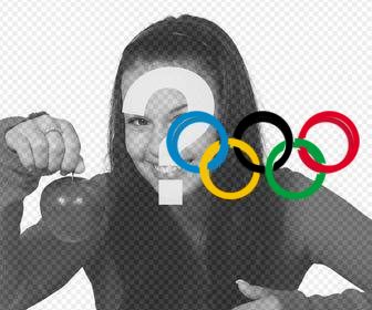 foto effetto logo olimpiadi per incollare sulle foto