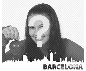 decorate le vostre foto skyline della citta di barcellona questo effetto carica