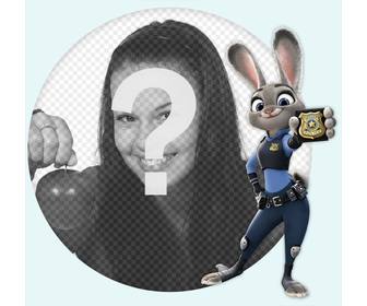 effetto foto il coniglietto judy hopps di zootopia film