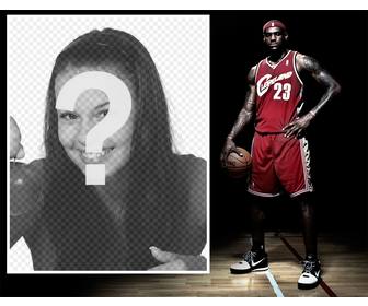 sfondo per modificare tua foto accanto lebron james