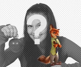 incollare nick wilde volpe di zootopia nelle foto questo effetto