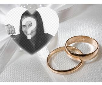 effetto foto speciale due anelli doro di fidanzamento