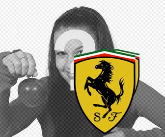 scudo ferrari per incollare e decorare le vostre foto online effetto foto gratis