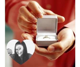effetto foto di dichiarare il matrimonio un anello di fidanzamento