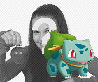 incollare bulbasaur nelle foto come un adesivo questo effetto