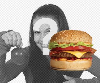 un adesivo hamburger enorme bastone vostre foto gratis