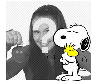 i bambini telaio snoopy e woodstock amici aggiungere foto