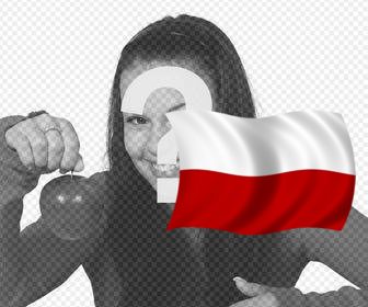 sventolando bandiera della polonia che e possibile incollare nelle foto gratis