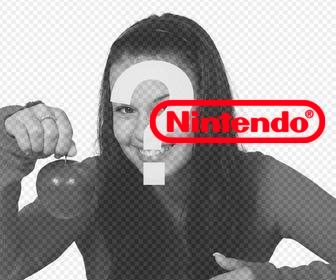 incollare il logo della nintendo nella foto caricarlo in senso