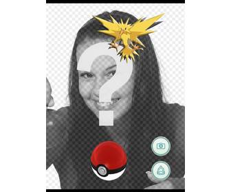 prendere il elettrico pokemon zapdos questo fotomontaggio modificabile