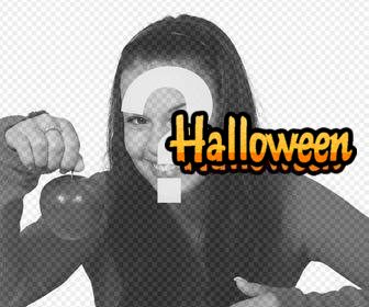 decorate le vostre foto parola halloween come un adesivo in linea