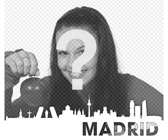 silhouette della citta di madrid per modificare tua foto per