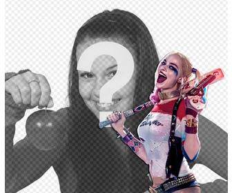 fotomontaggio di mettere tua foto accanto cattivo harley quinn