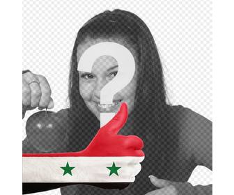 mano siria bandiera per aggiungere fotografico online