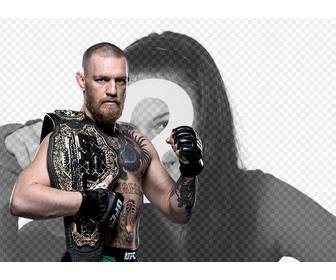 Fotomontaggio con Conor McGregor a che fare con la tua foto