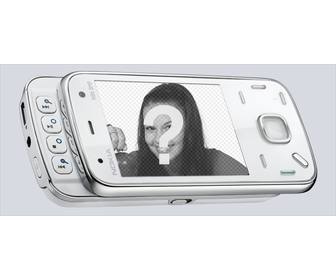 metti tua foto allinterno di un telefono cellulare fotomontaggio divertente per le foto