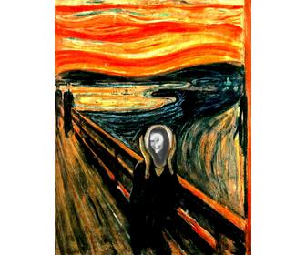 fotomontaggio celebre dipinto di munch scream