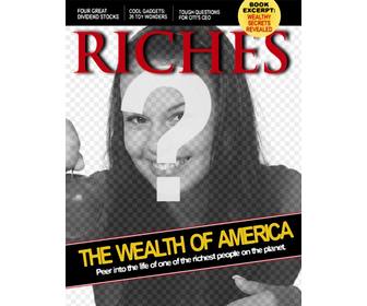 Rich magazine che modifica con la tua foto online