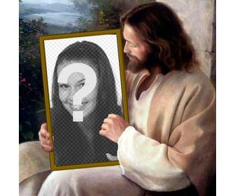 metti tua foto in foto che tiene gesu cristo