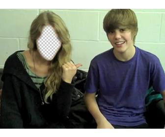 fotomontaggio di justin bieber ragazzo ragazza bionda di mettere il vostro