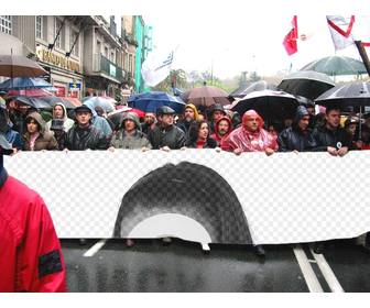 metti tua foto o immagine nel banner di dimostrazione i dimostranti protestavano azienda lquotimmagine carica ricordate che e possibile aggiungere testo