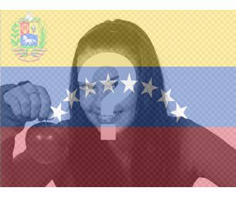 montaggio fotografico l039immagine della bandiera venezuelana