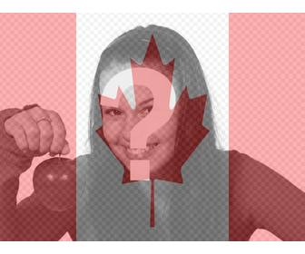 montaggio fotografico per inserire bandiera canadese nella foto tuo profilo