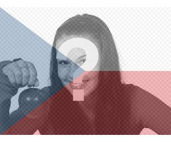 fotomontaggio di dipingere un volto o unquotimmagine in materia di trasparenza bandiera della repubblica ceca basta caricare lquotimmagine modificarli online ed e possibile salvare o inviare ai tuoi amici via email